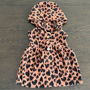 Carters Leopard Hearts Fleece Hooded Jaxket (9M)